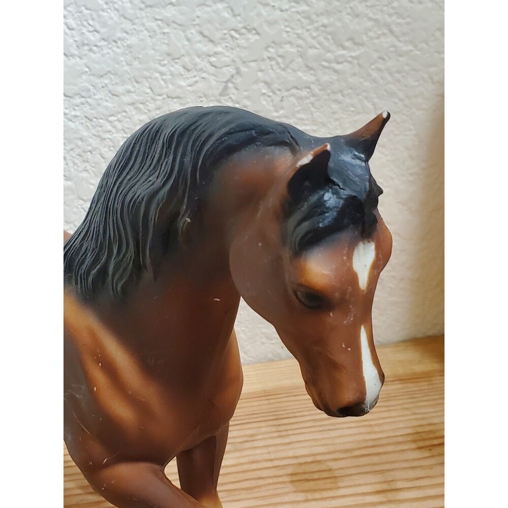 Breyer Shek Matte Brown Family Arabian Stallion 1970 Hess Stamped USA Flaws - Picture 7 of 16
